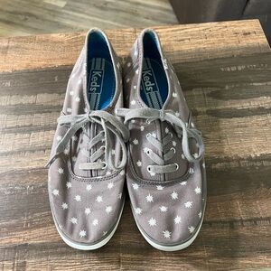 Keds Gray Star Print Casual Sneakers